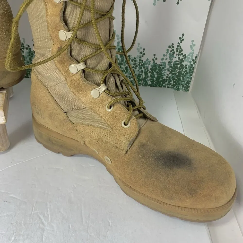 Altama Tan Suede Combat Boots Vibram Sole Military Tactical Men's Size 10
